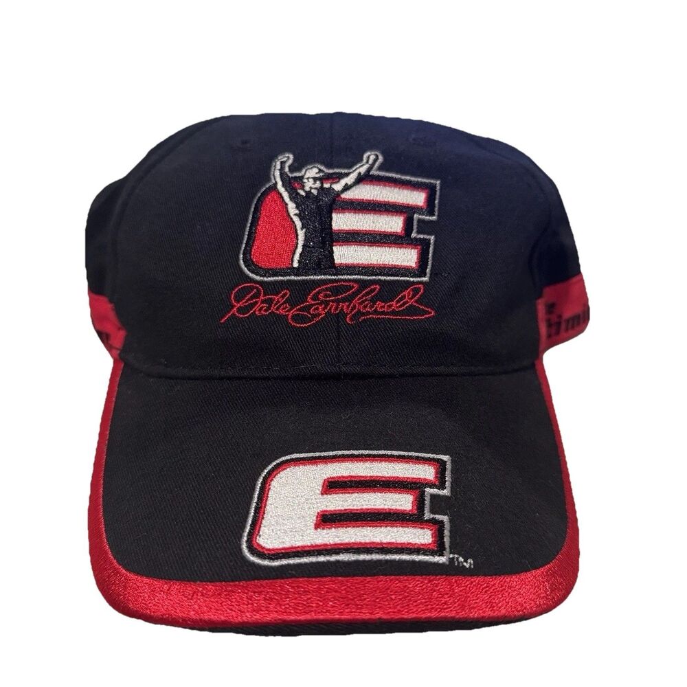 Vintage 90’s Signed Dale Earnhardt "The Intimidator" Black Snapback Hat EUC